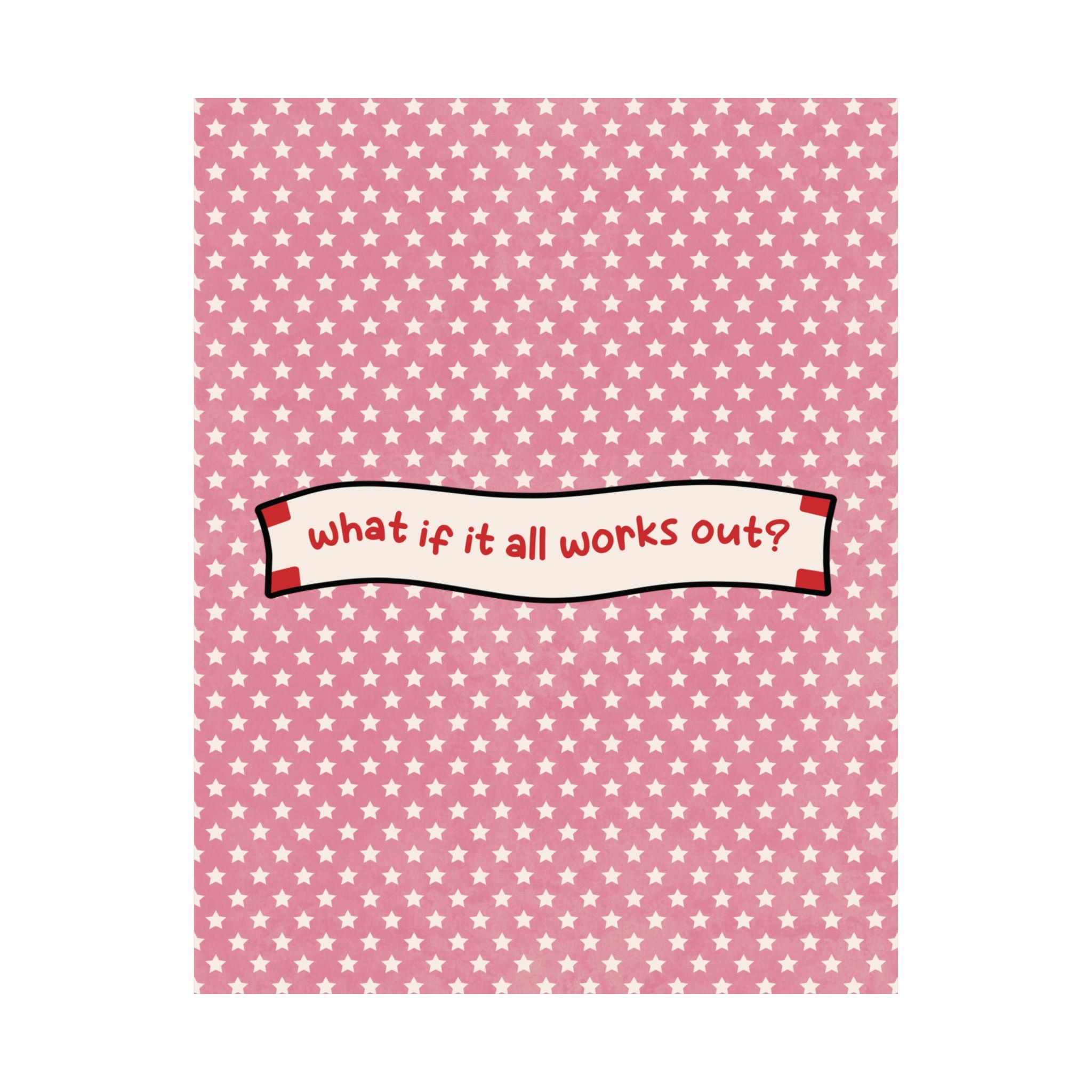 Fortune Cookie What If It All Works Out Poster, Motivational Art Print
