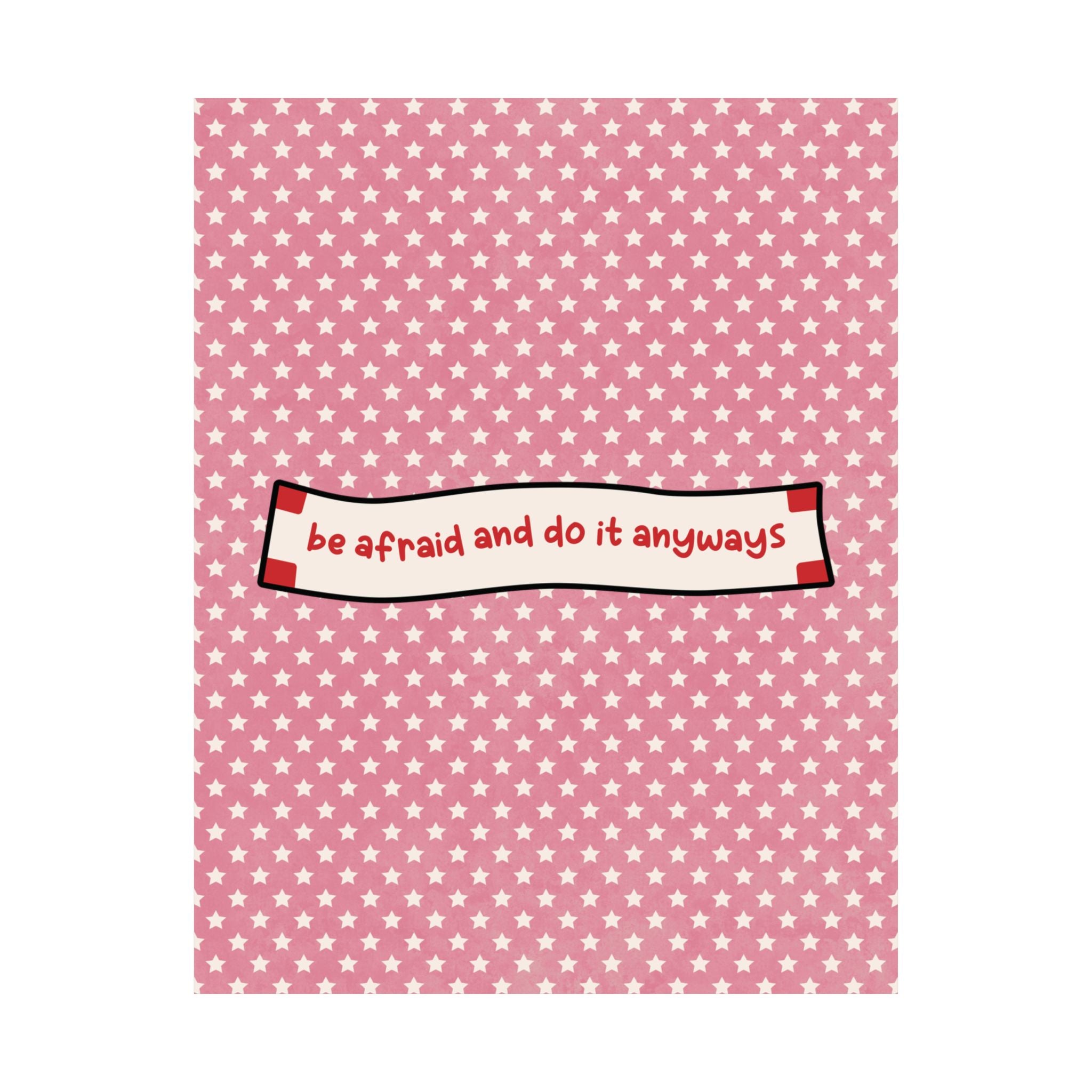 Fortune Cookie Be Afraid And Do It Anyway Poster, Motivational Quotes Print
