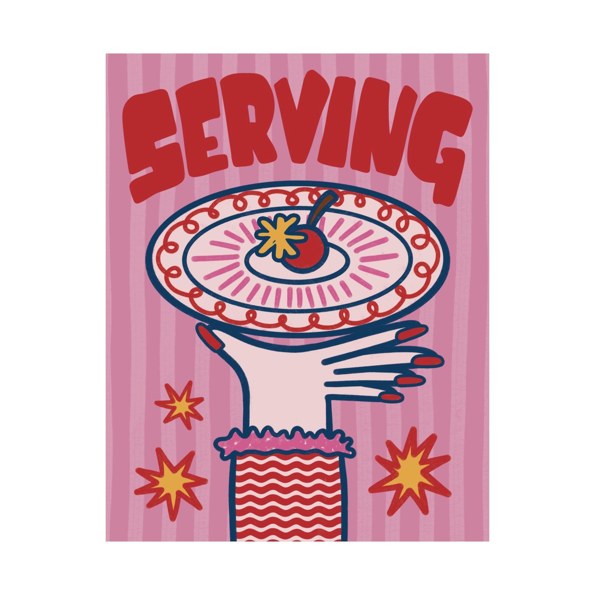 Eclectic Serving Pop Culture Moment Poster, Girly Aesthetic Wall Art Print