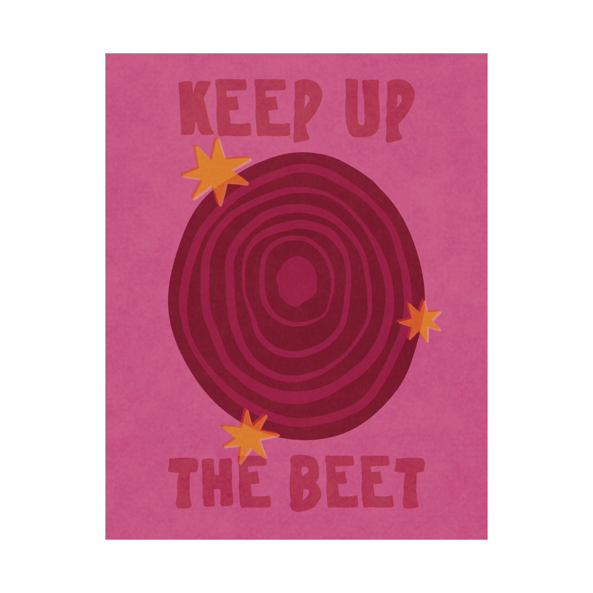 Eclectic Keep Up The Beet, Vibrant Abstract Food Wall Print