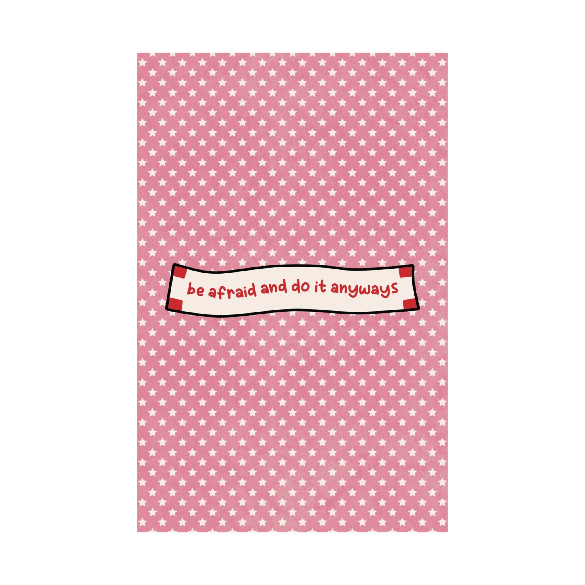 Fortune Cookie Be Afraid And Do It Anyway Poster, Motivational Quotes Print