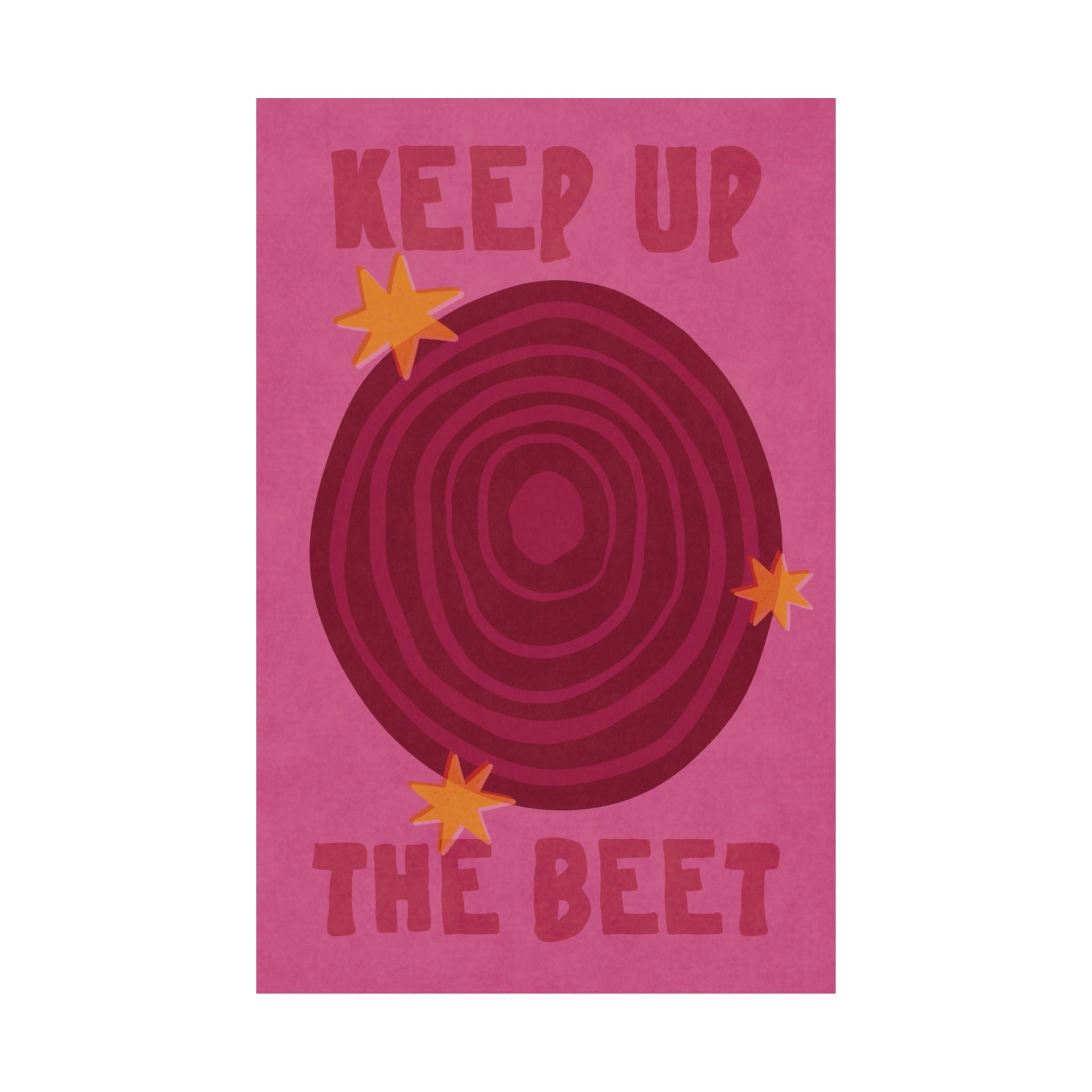 Eclectic Keep Up The Beet, Vibrant Abstract Food Wall Print