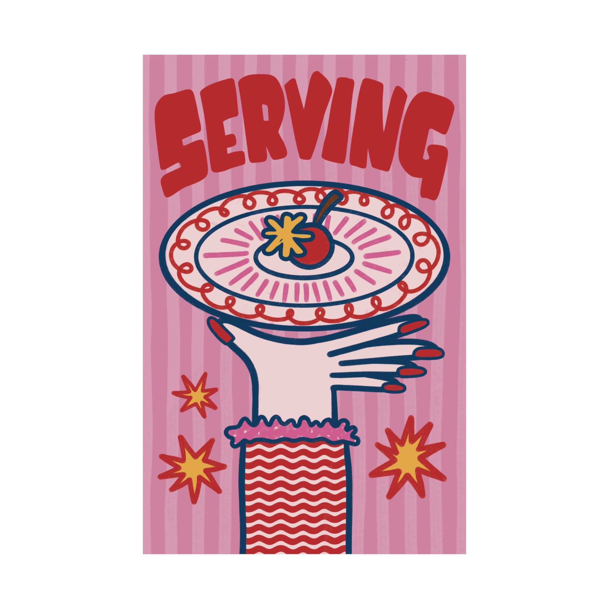 Eclectic Serving Pop Culture Moment Poster, Girly Aesthetic Wall Art Print