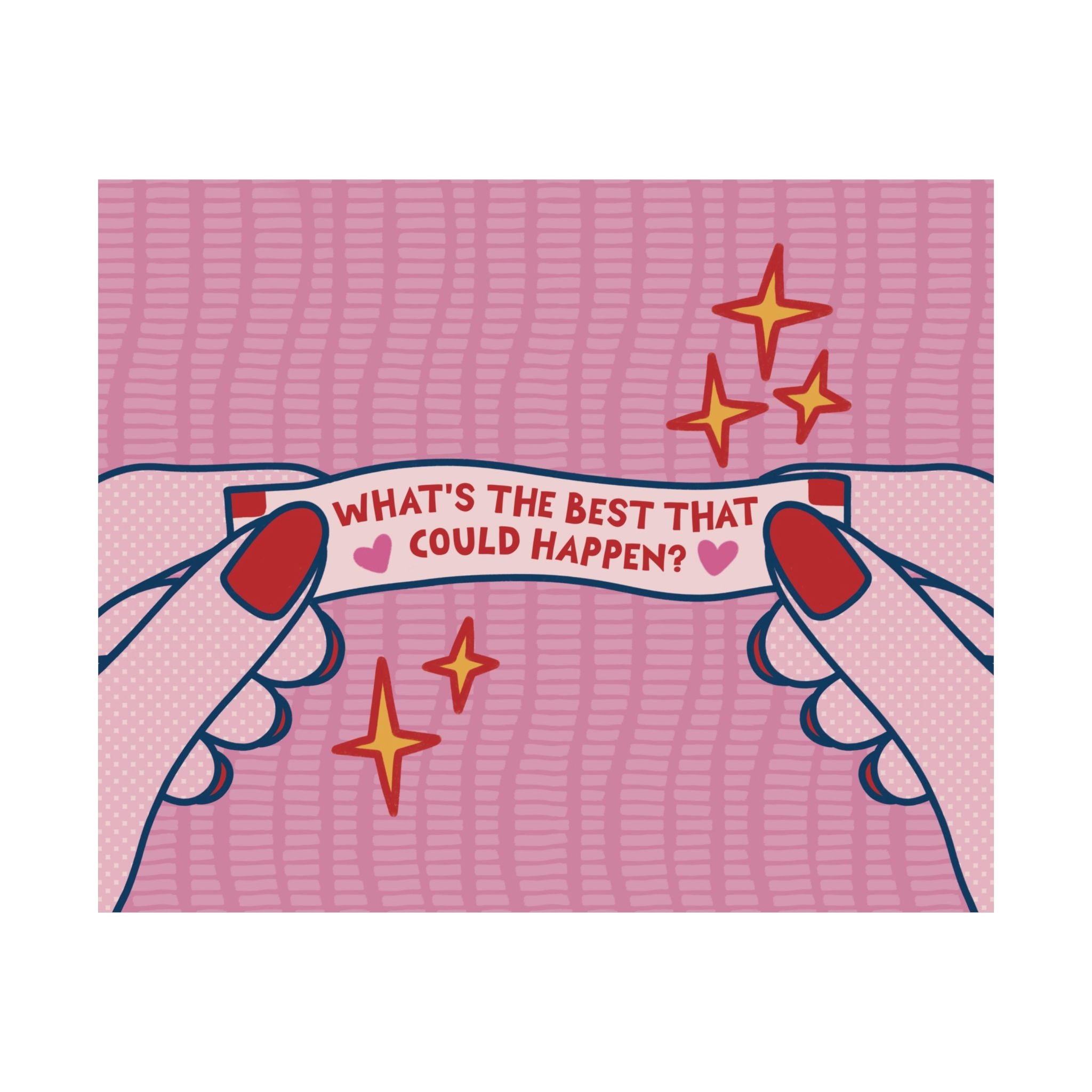 Eclectic What's The Best That Could Happen Fortune Cookie Horizontal Poster