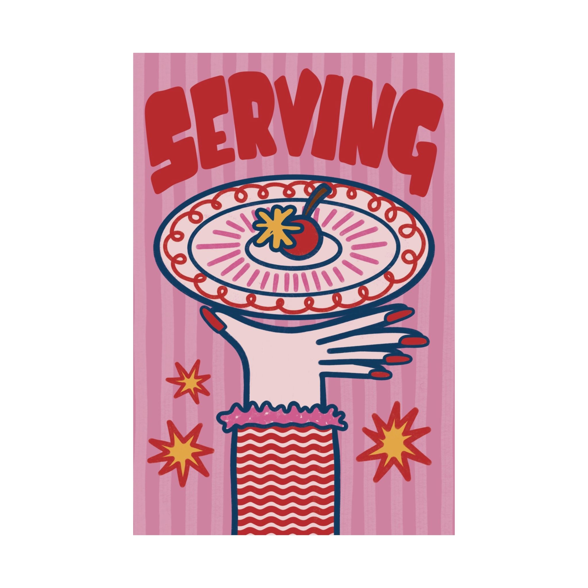 Eclectic Serving Pop Culture Moment Poster, Girly Aesthetic Wall Art Print