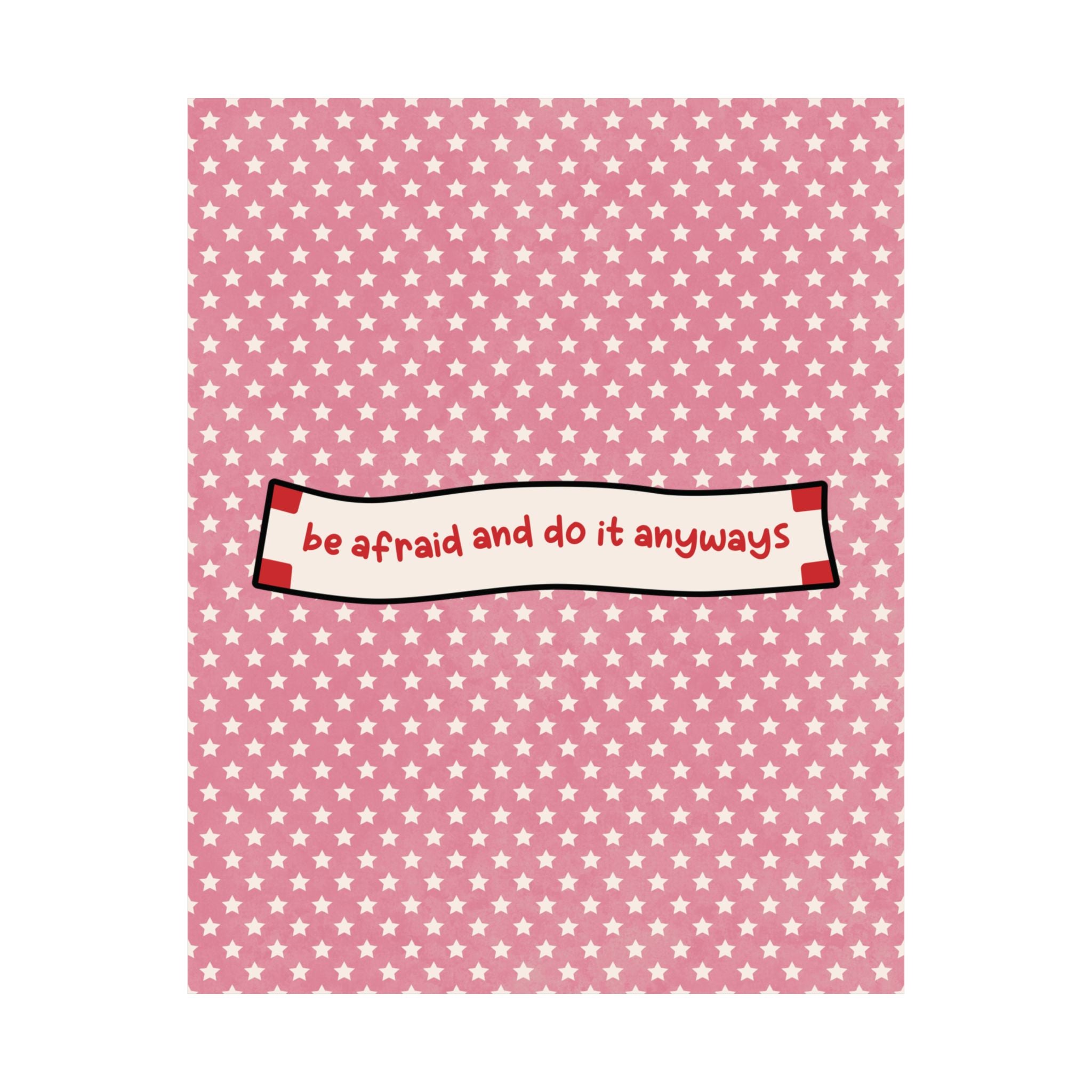 Fortune Cookie Be Afraid And Do It Anyway Poster, Motivational Quotes Print