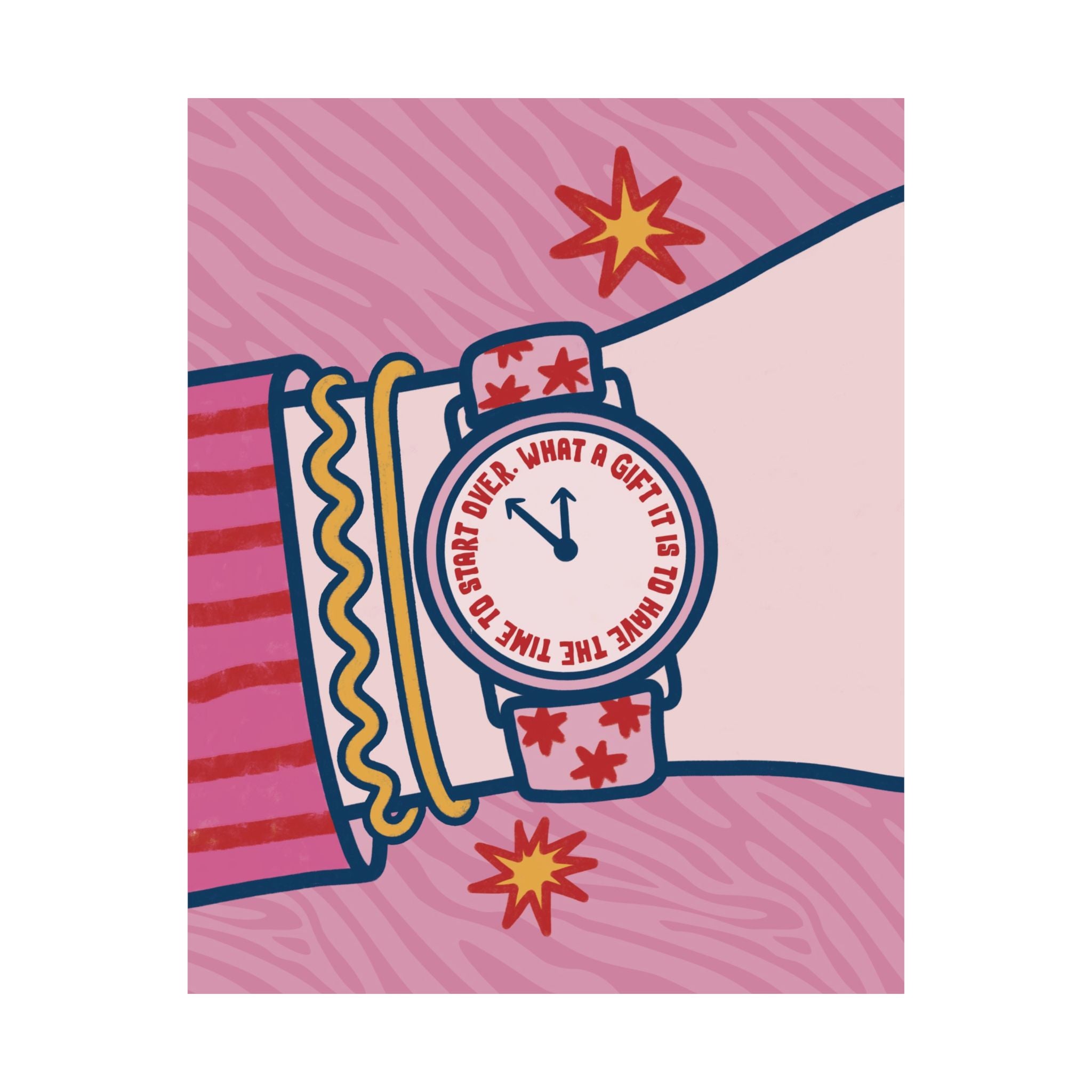 Eclectic What A Gift It Is To Have The Time To Start Over Poster, Self Motivational Print