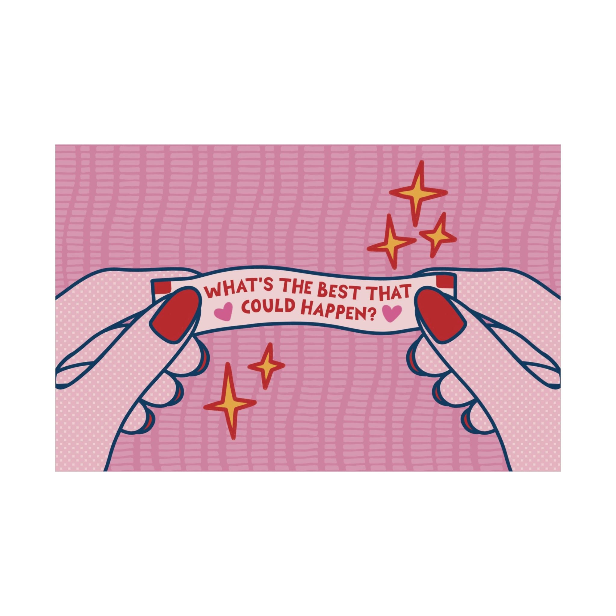 Eclectic What's The Best That Could Happen Fortune Cookie Horizontal Poster