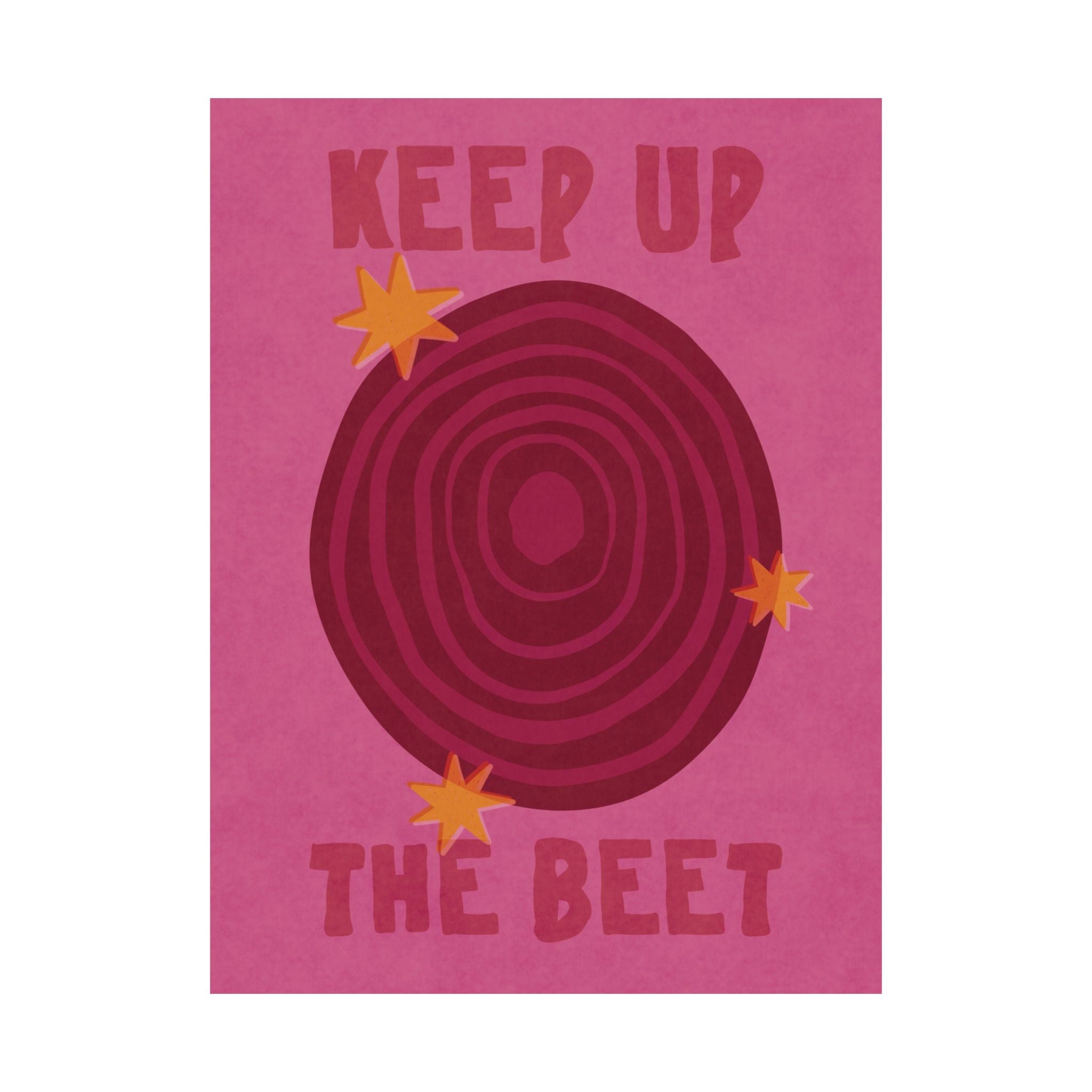 Eclectic Keep Up The Beet, Vibrant Abstract Food Wall Print