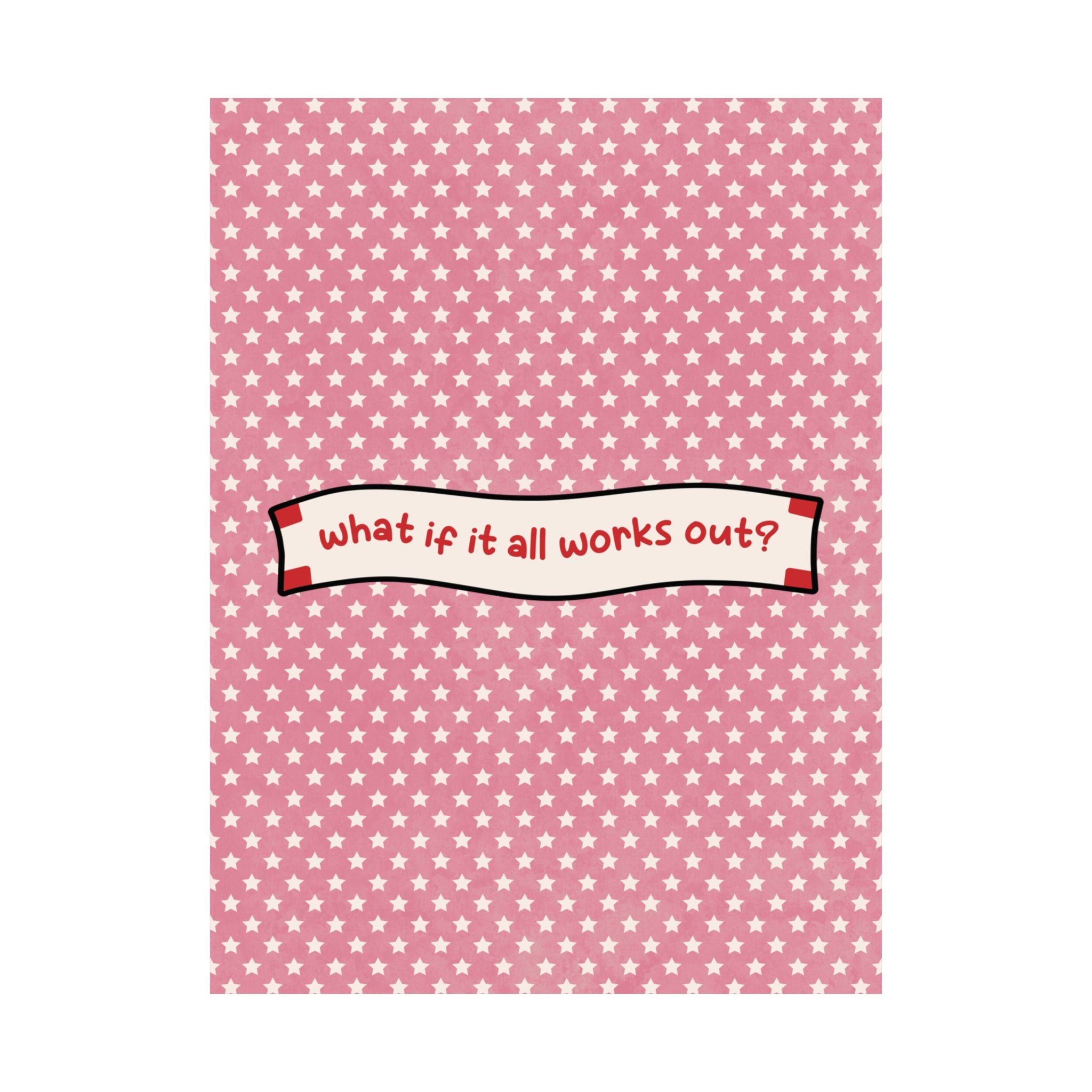 Fortune Cookie What If It All Works Out Poster, Motivational Art Print