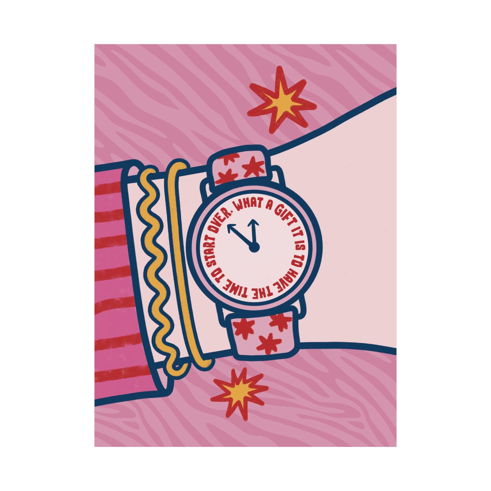 Eclectic What A Gift It Is To Have The Time To Start Over Poster, Self Motivational Print