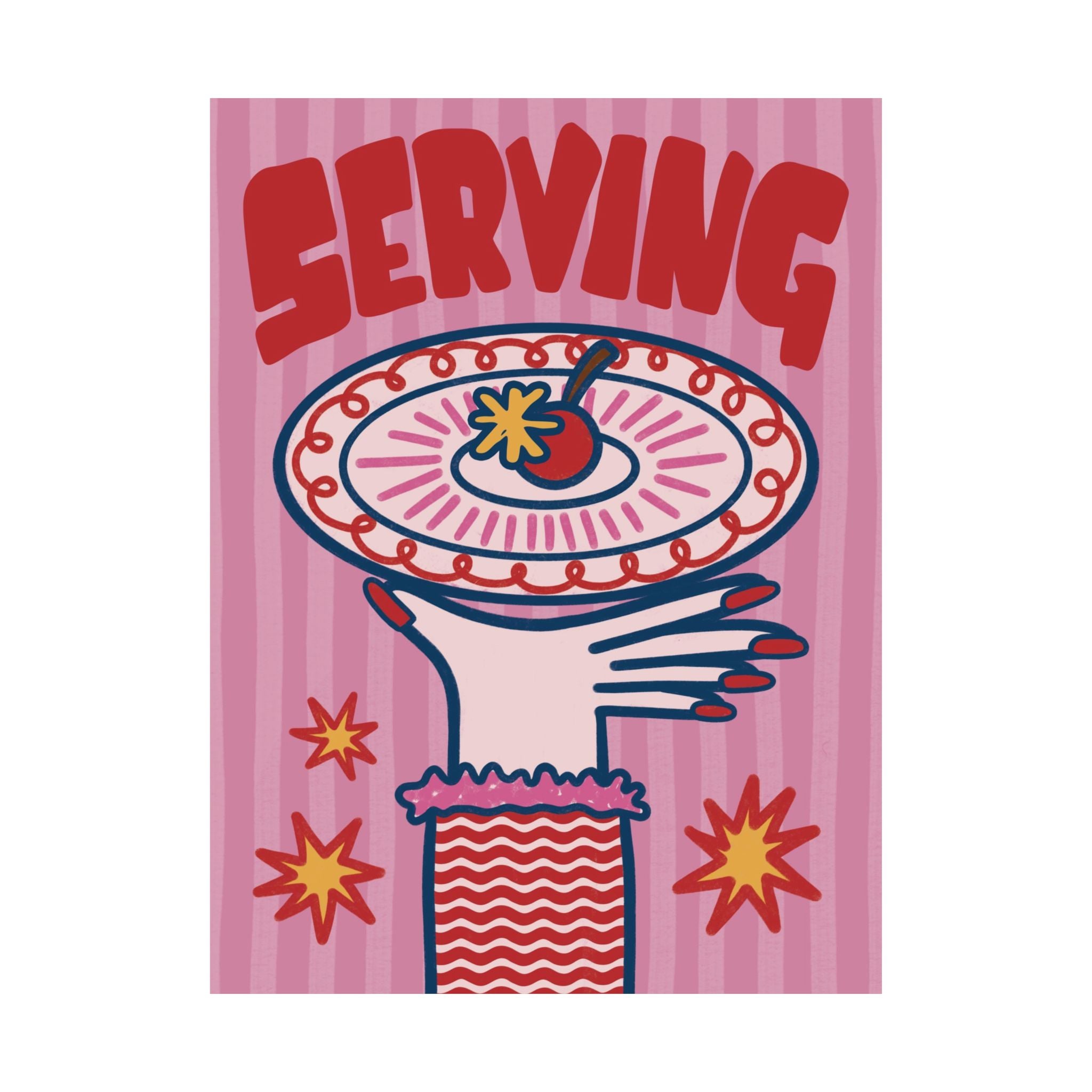 Eclectic Serving Pop Culture Moment Poster, Girly Aesthetic Wall Art Print