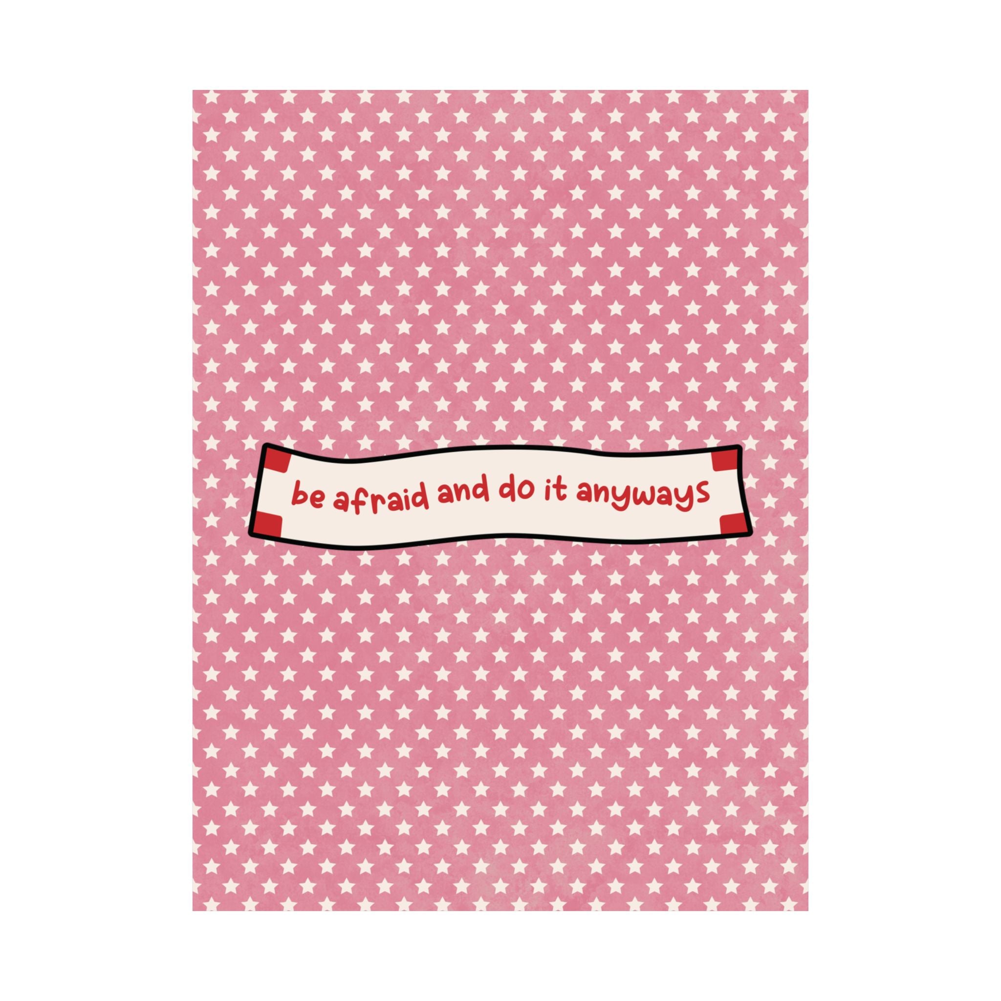 Fortune Cookie Be Afraid And Do It Anyway Poster, Motivational Quotes Print