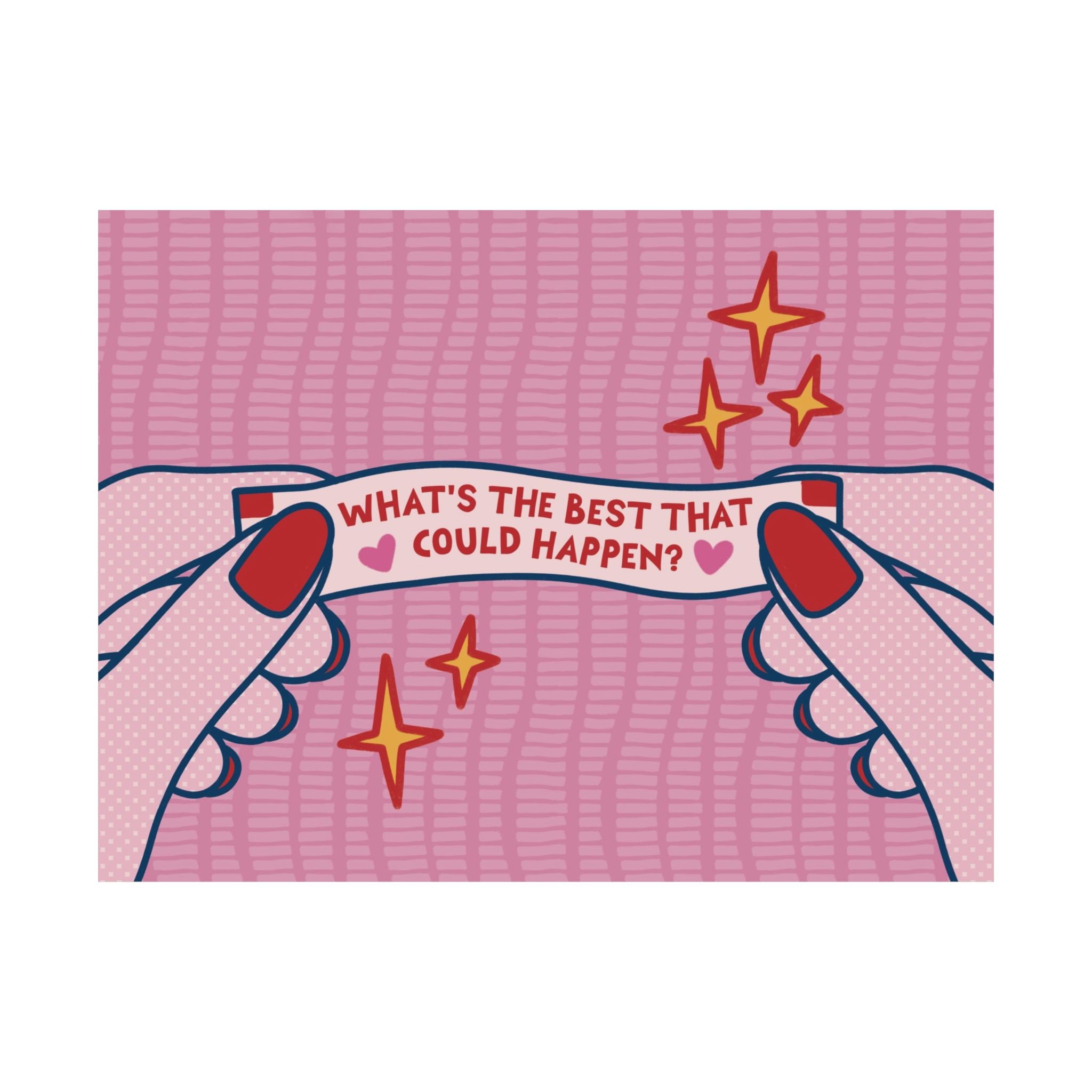 Eclectic What's The Best That Could Happen Fortune Cookie Horizontal Poster