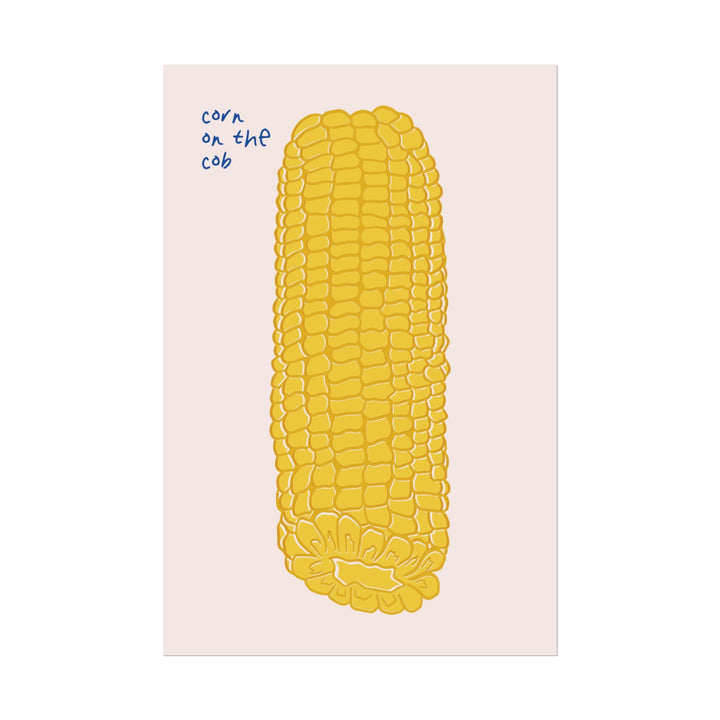 Abstract Corn on The Cob Poster, Veggies, Kitchen Food Wall Print ...