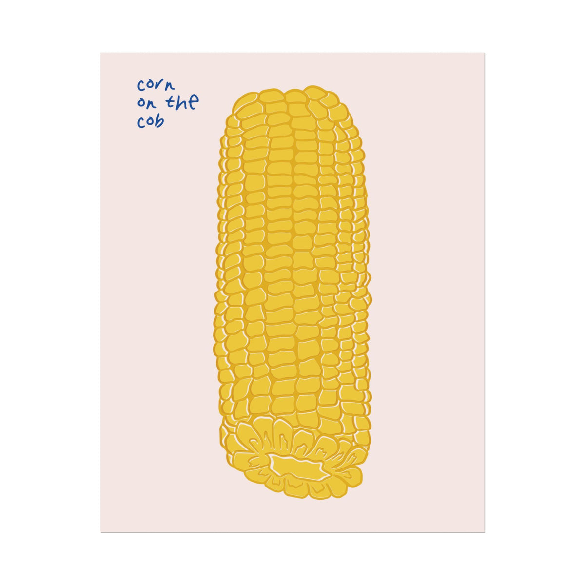 Corn Abstract Abstract Corn on The Cob Poster, Veggies, Kitchen Food Wall Print ...