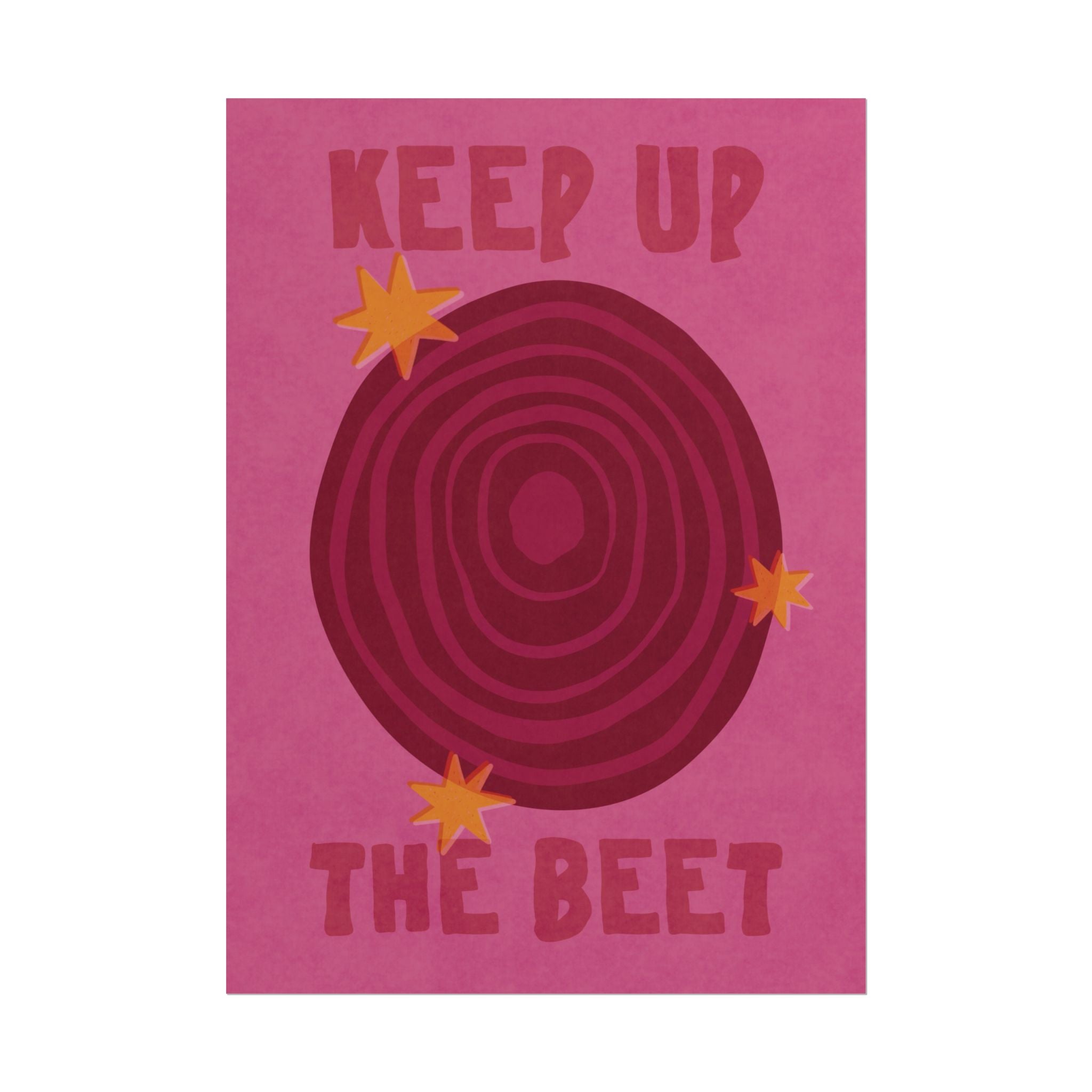 Eclectic Keep Up The Beet, Vibrant Abstract Food Wall Print