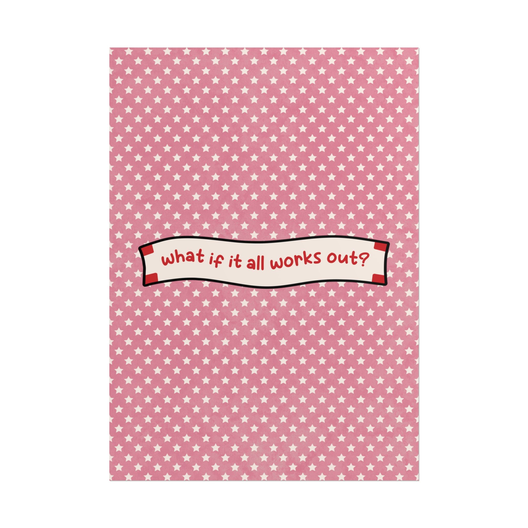 Fortune Cookie What If It All Works Out Poster, Motivational Art Print