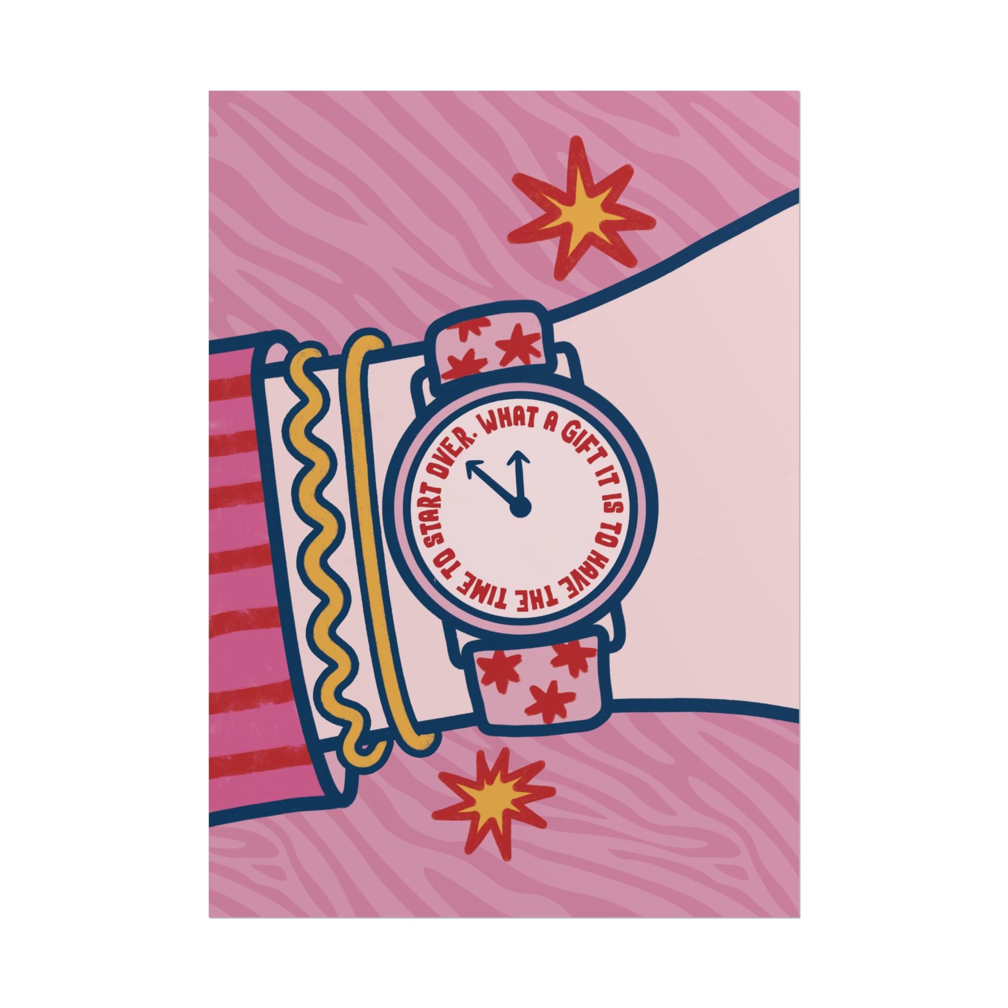 Eclectic What A Gift It Is To Have The Time To Start Over Poster, Self Motivational Print