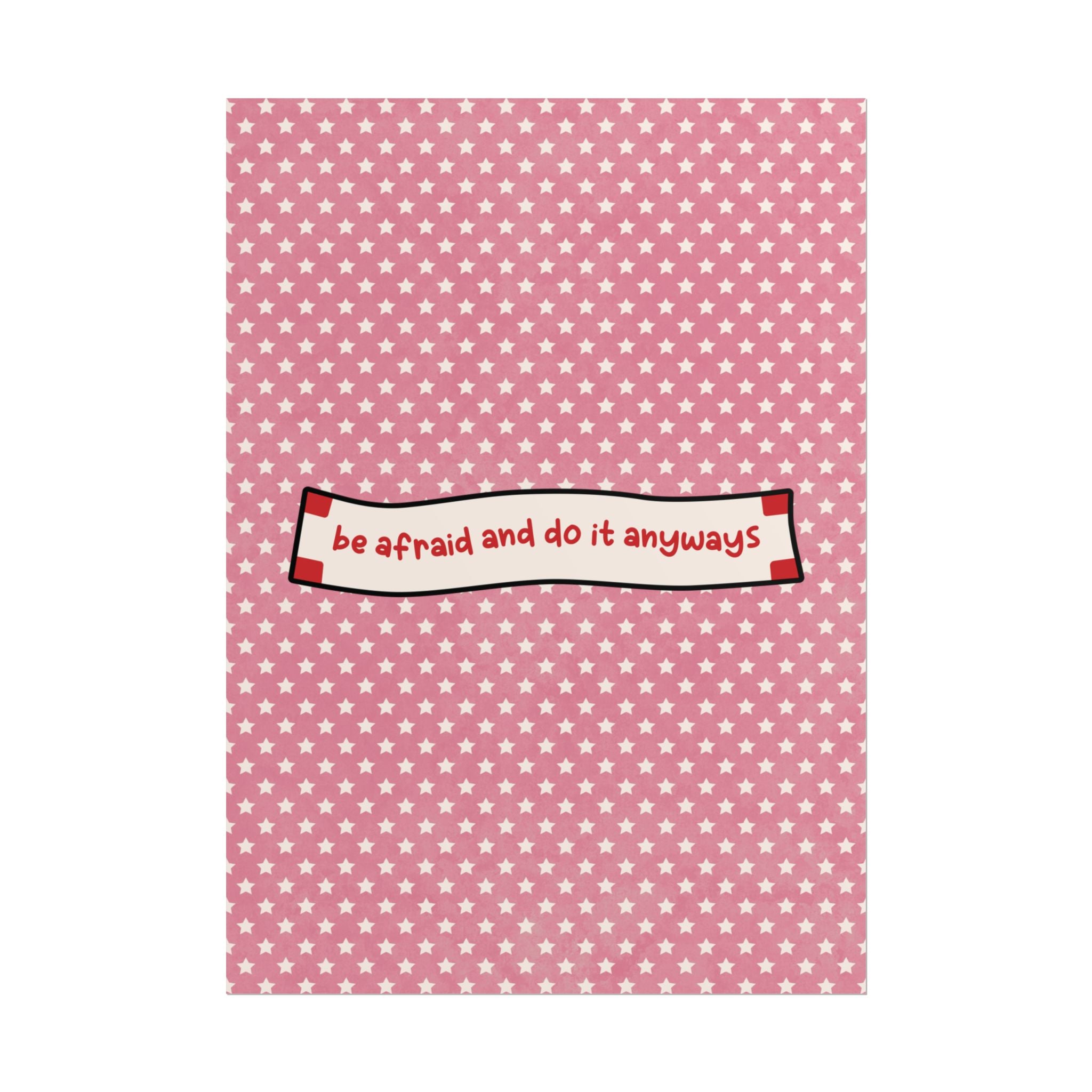Fortune Cookie Be Afraid And Do It Anyway Poster, Motivational Quotes Print