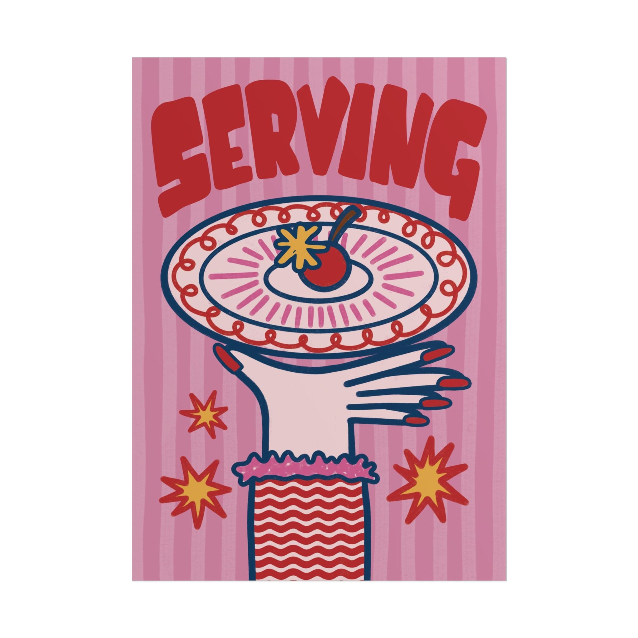 Eclectic Serving Pop Culture Moment Poster, Girly Aesthetic Wall Art Print