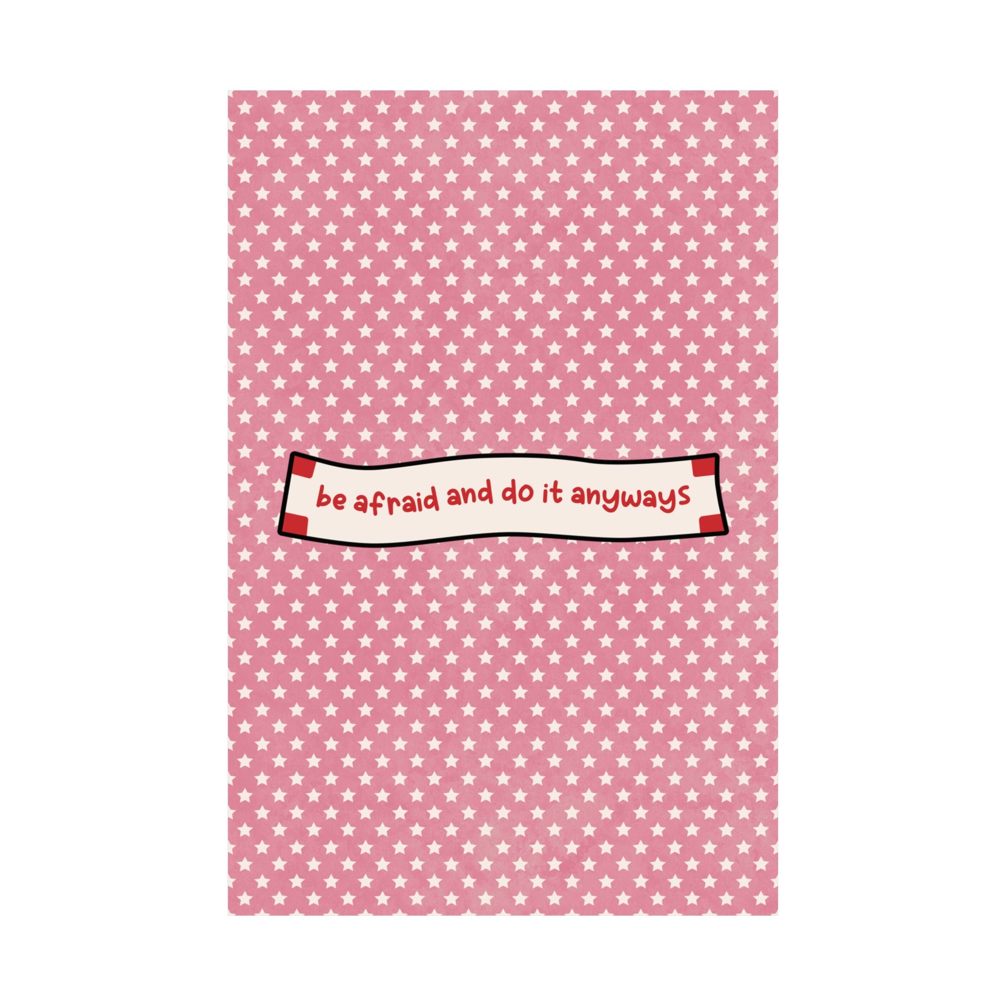Fortune Cookie Be Afraid And Do It Anyway Poster, Motivational Quotes Print