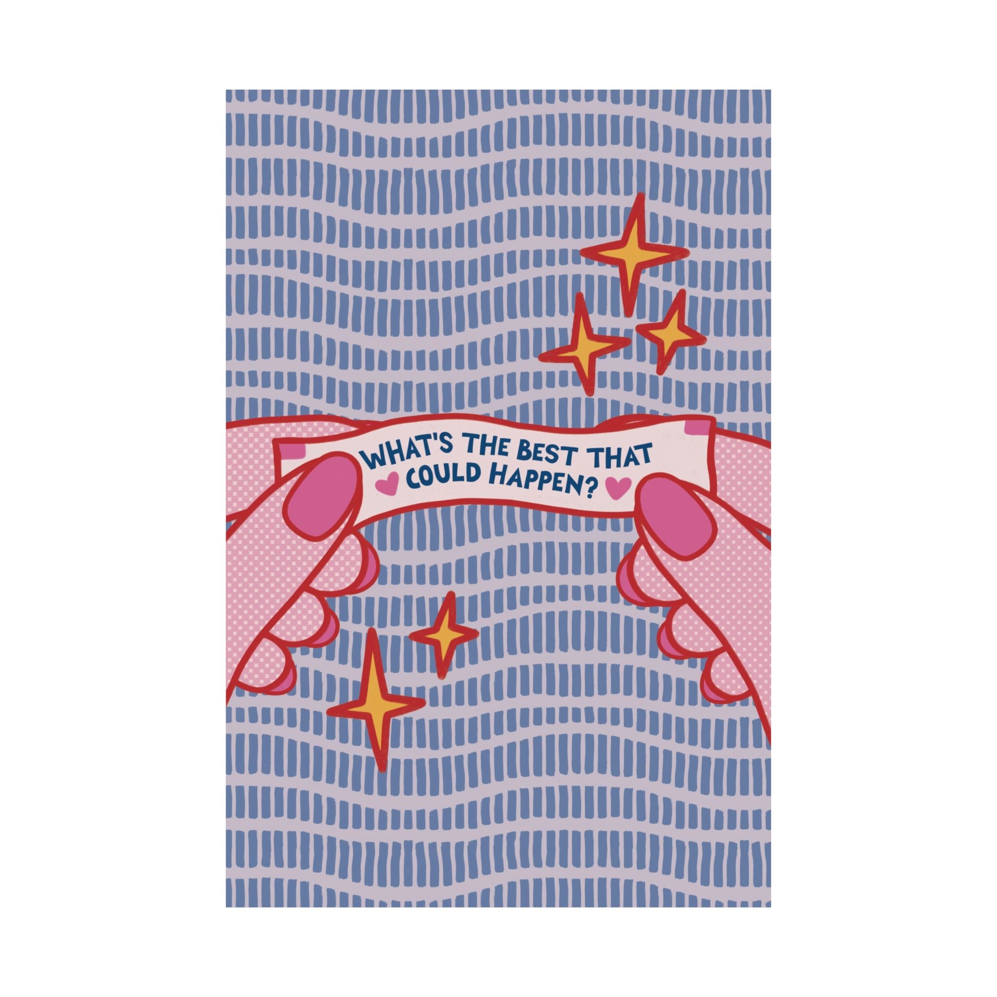 Eclectic What's The Best That Could Happen Fortune Cookie Poster, Inspirational Art