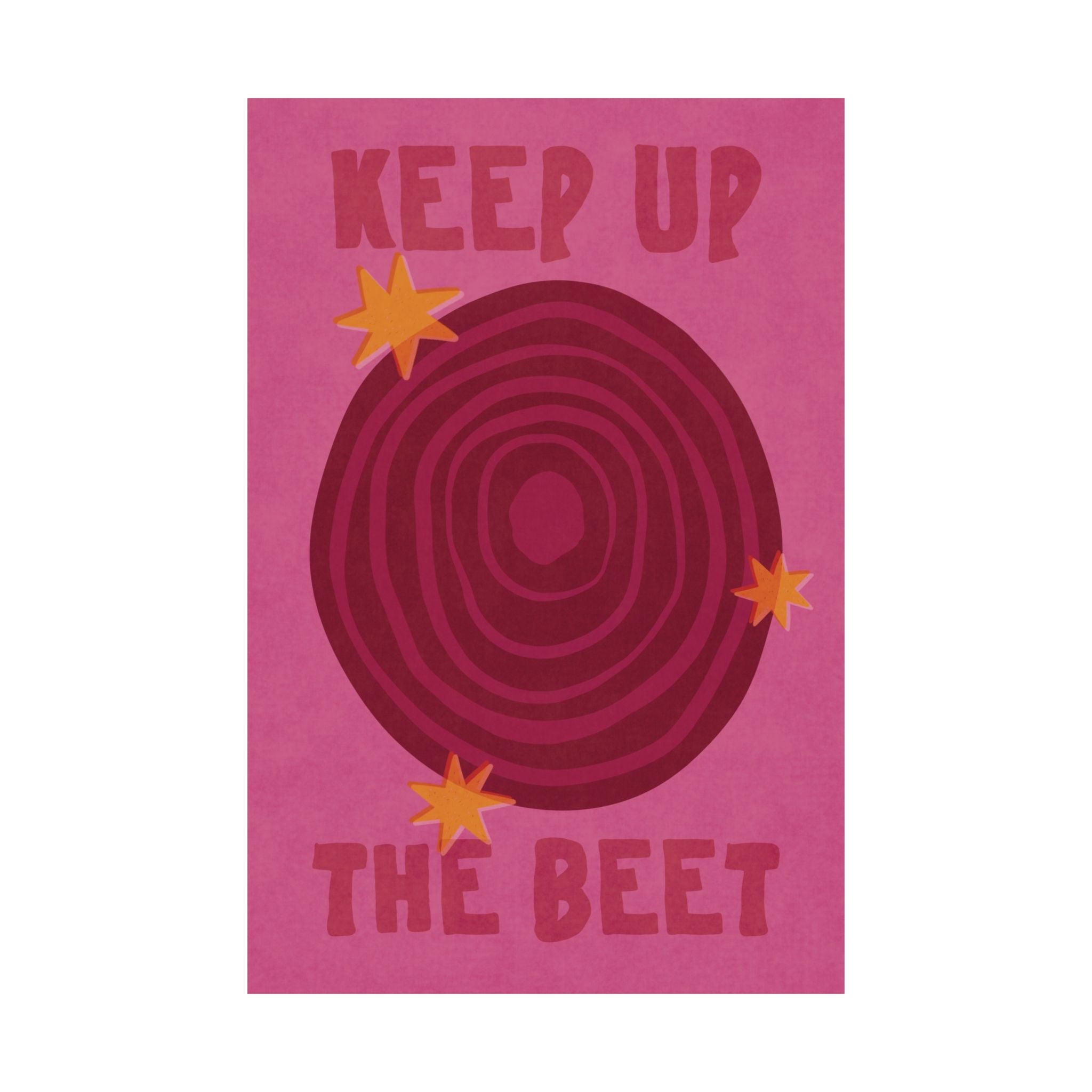 Eclectic Keep Up The Beet, Vibrant Abstract Food Wall Print
