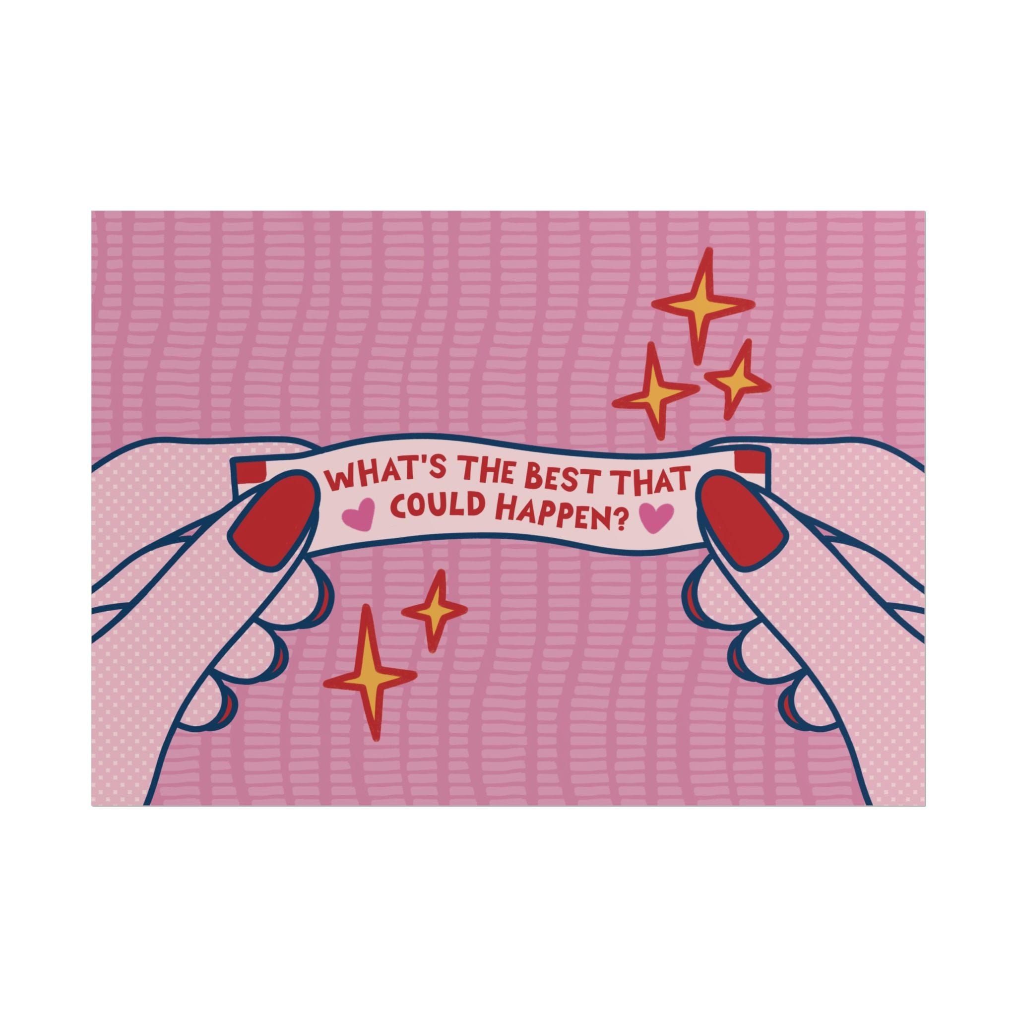 Eclectic What's The Best That Could Happen Fortune Cookie Horizontal Poster
