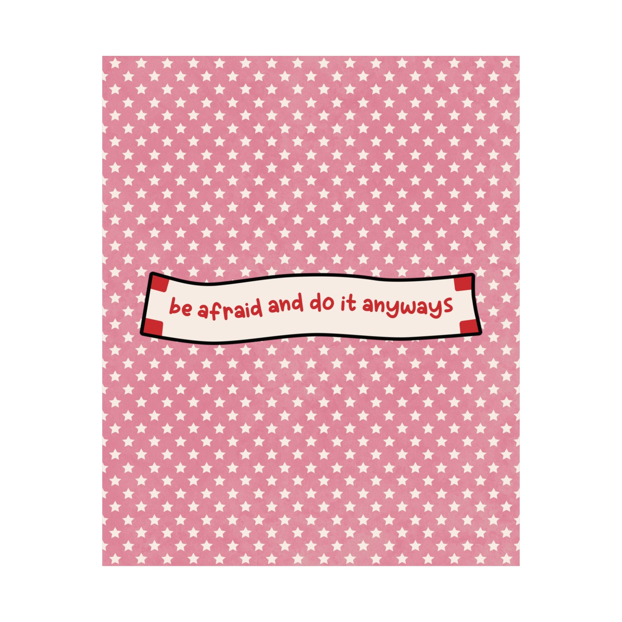 Fortune Cookie Be Afraid And Do It Anyway Poster, Motivational Quotes Print