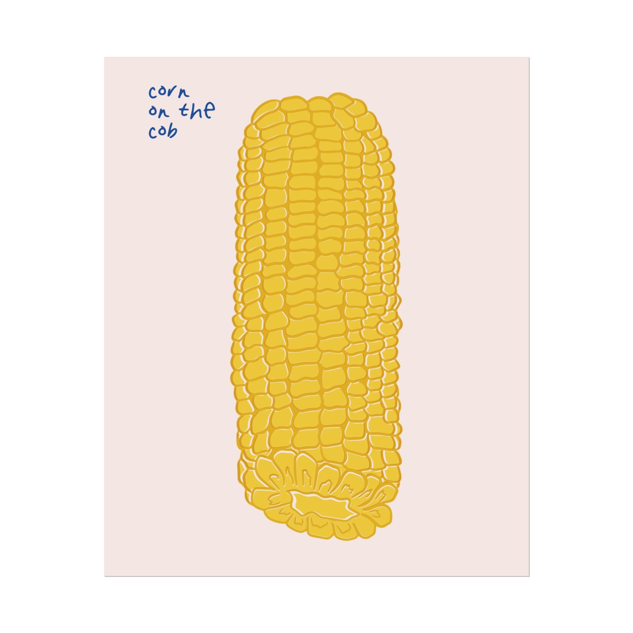 Abstract Corn on The Cob Poster, Veggies, Kitchen Food Wall Print ...