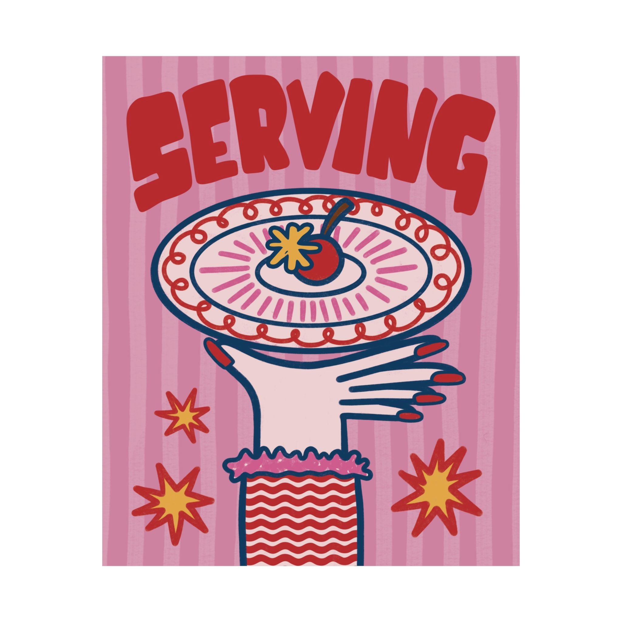 Eclectic Serving Pop Culture Moment Poster, Girly Aesthetic Wall Art Print
