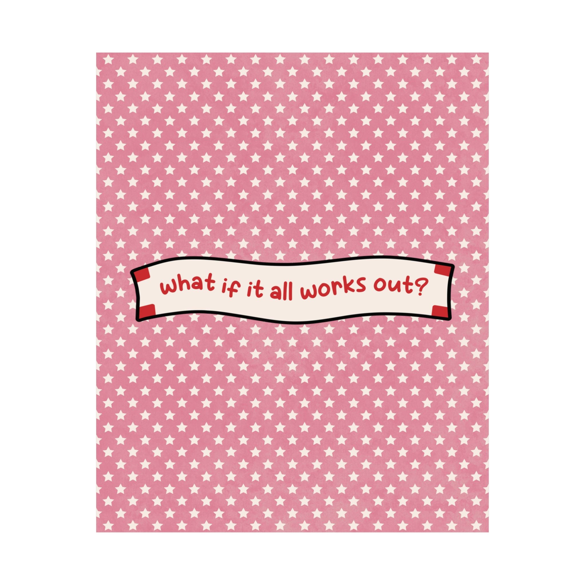 Fortune Cookie What If It All Works Out Poster, Motivational Art Print