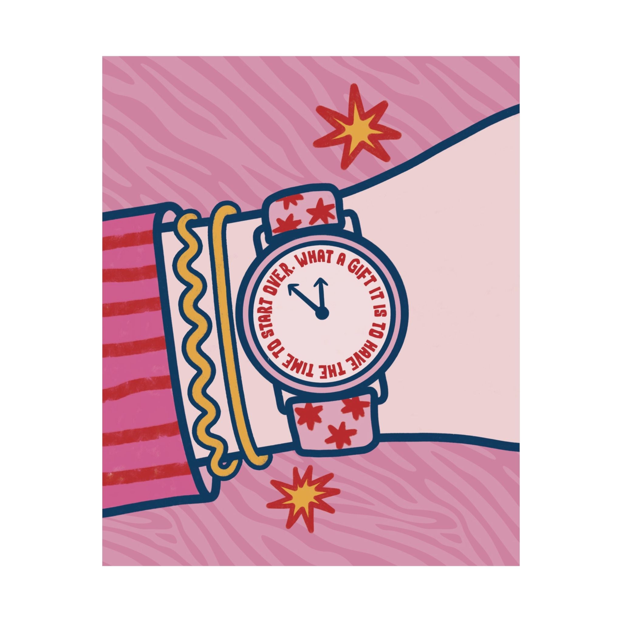 Eclectic What A Gift It Is To Have The Time To Start Over Poster, Self Motivational Print