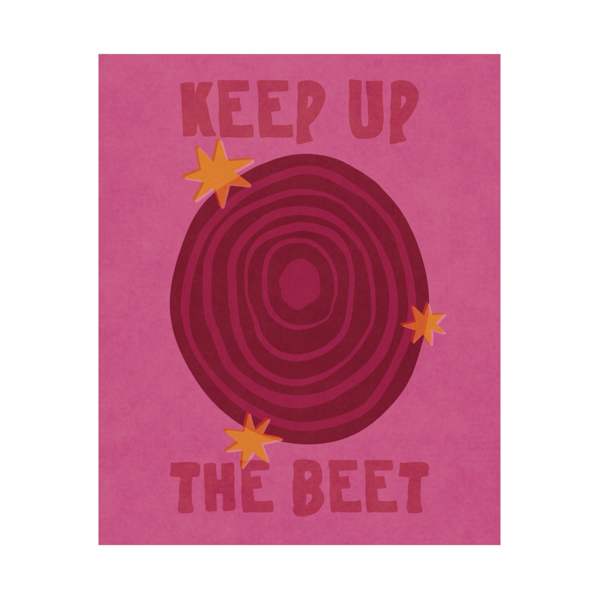 Eclectic Keep Up The Beet, Vibrant Abstract Food Wall Print