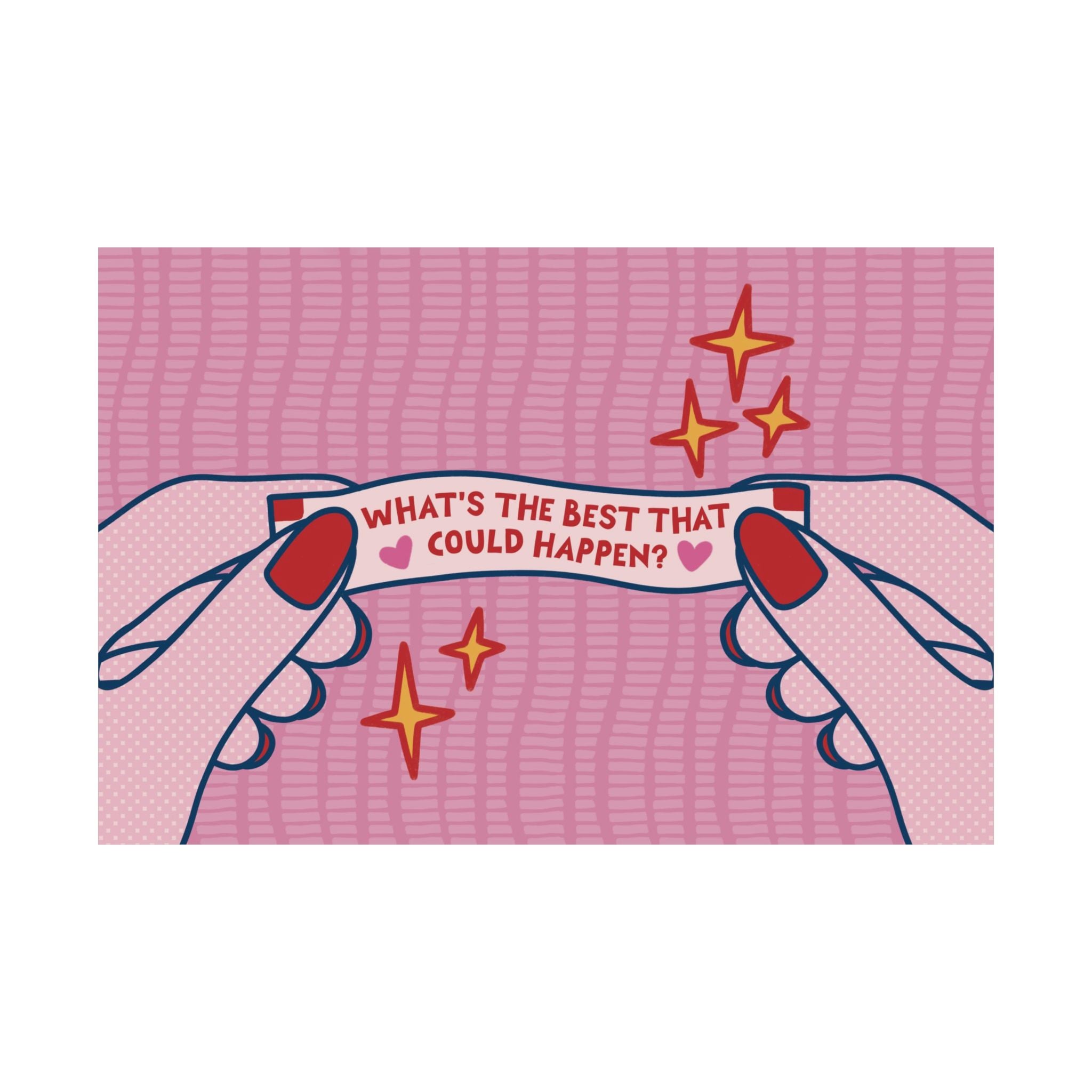 Eclectic What's The Best That Could Happen Fortune Cookie Horizontal Poster